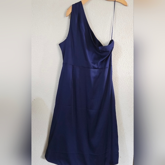 Banana Republic One Shoulder Navy Dress - Picture 4 of 9